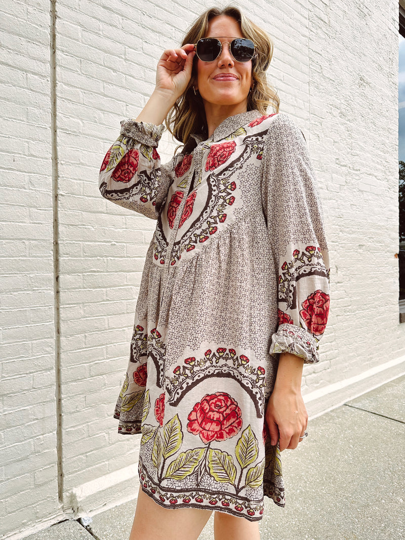 Smell The Roses Mini Dress