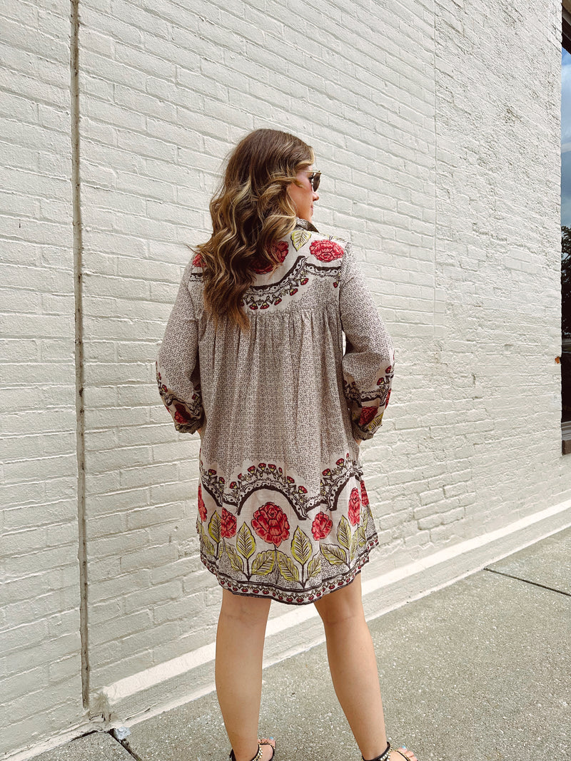 Smell The Roses Mini Dress