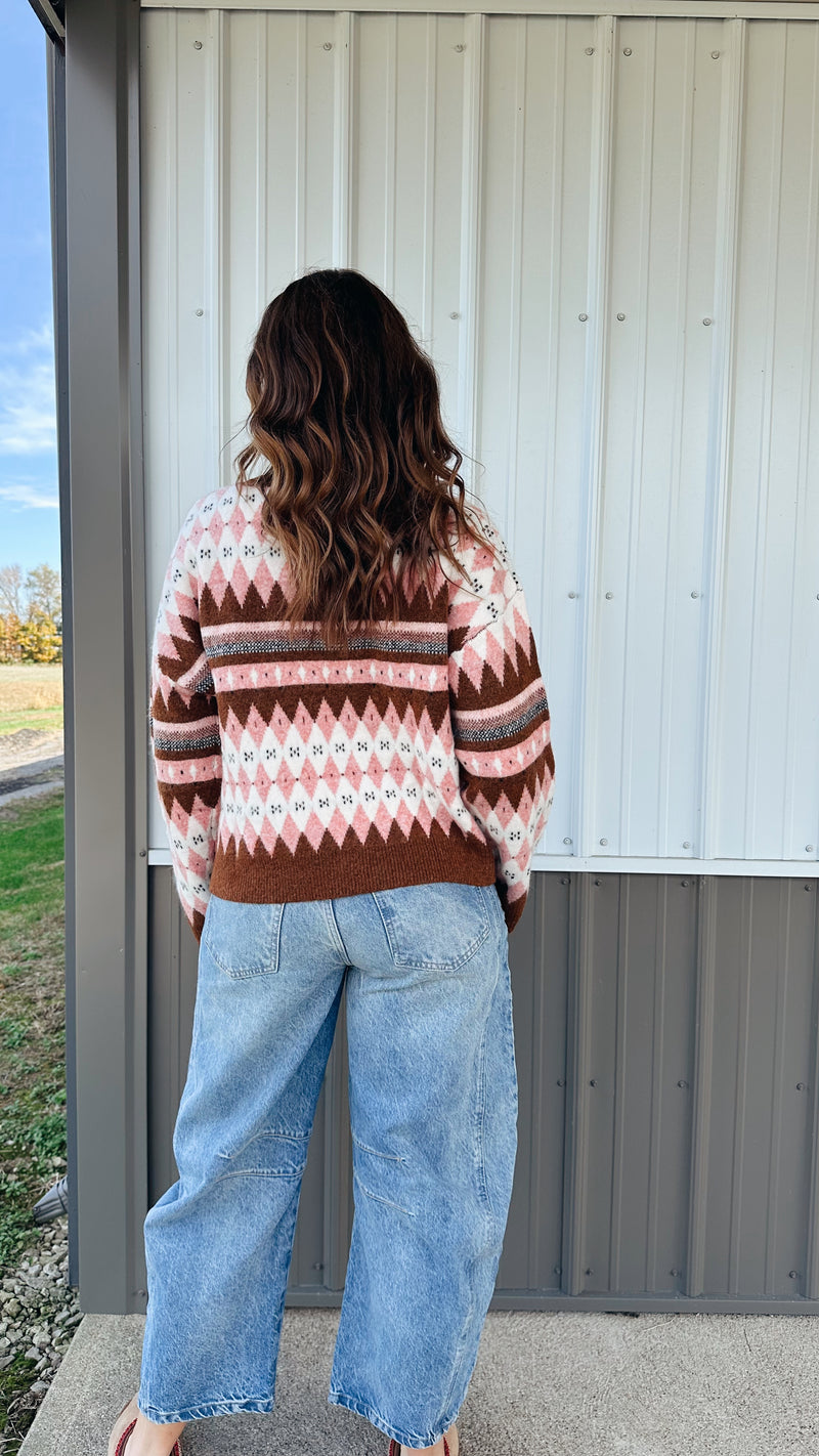 Fair-isle Pullover Sweater
