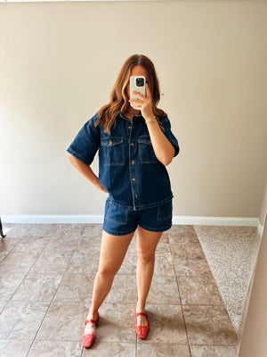 Jessie Short Sleeve Denim Shirt