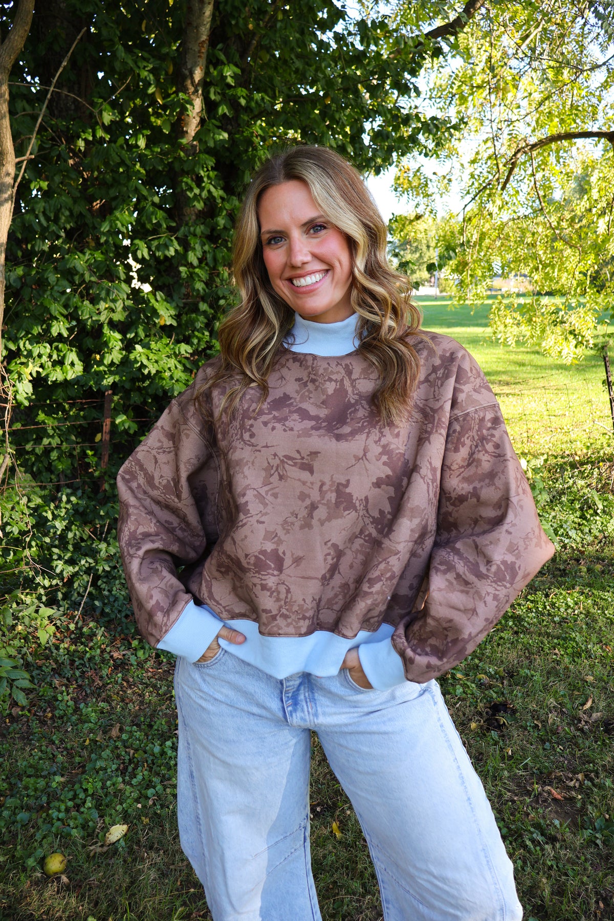 Woodlands Mock Neck Pullover