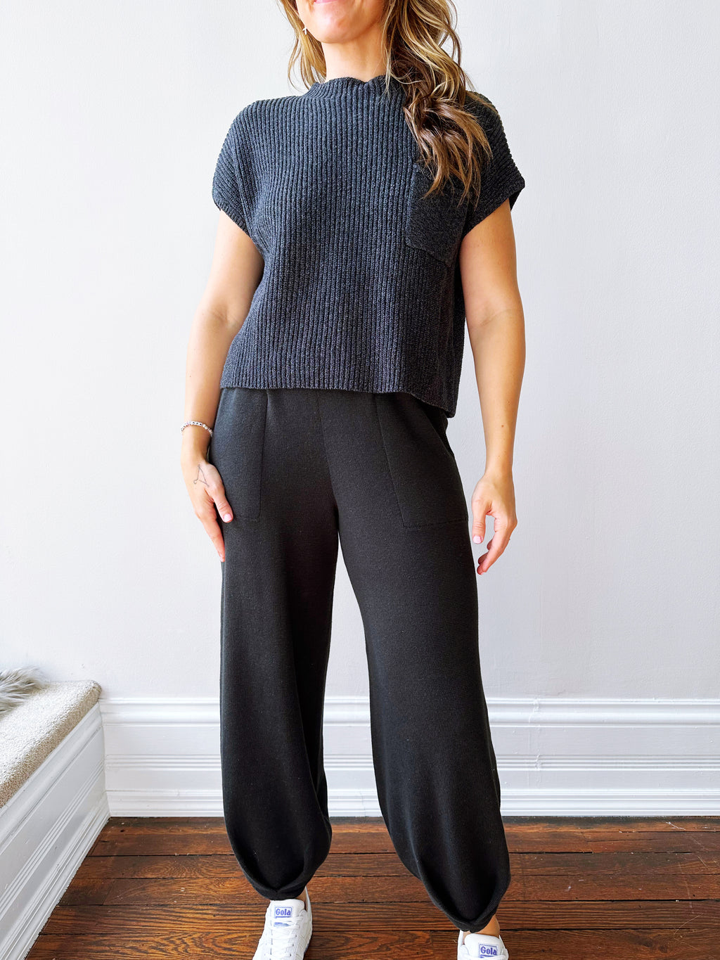 Freya Sweater Set in Black Charcoal