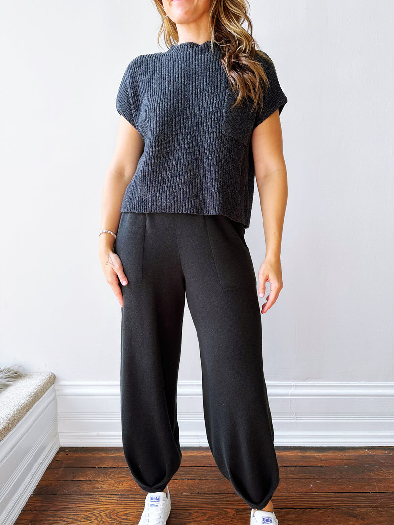 Freya Sweater Set in Black Charcoal
