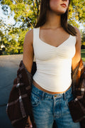 Sweetheart Tank in Cream