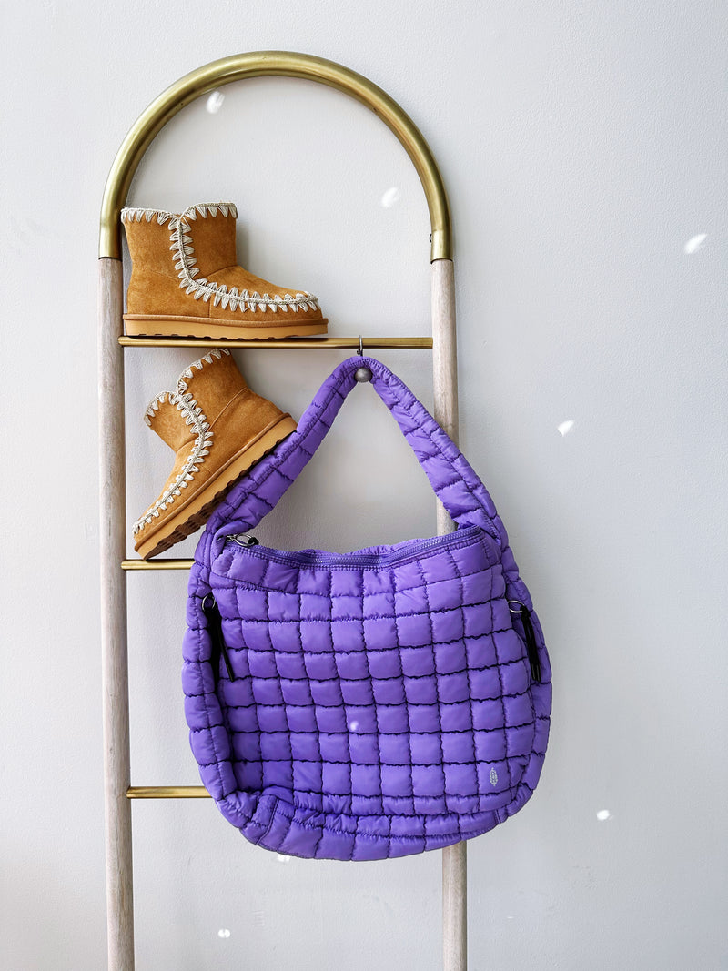 Quilted Carryall in Vivid Violet