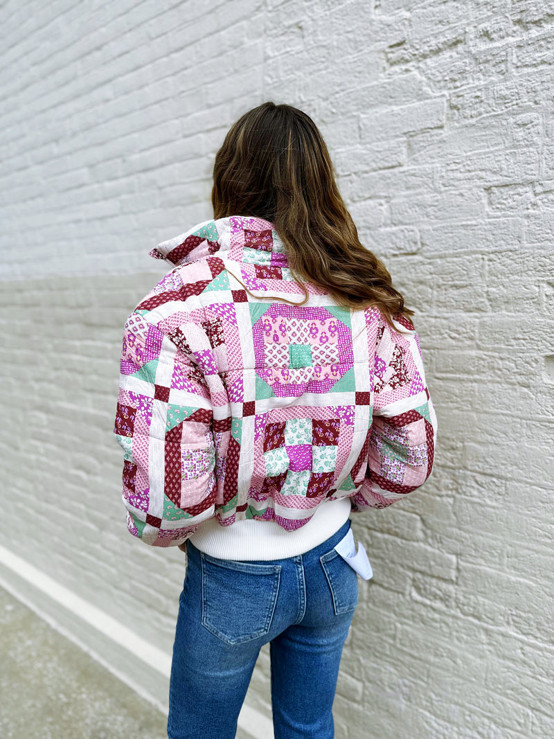 Patchwork Puff Jacket