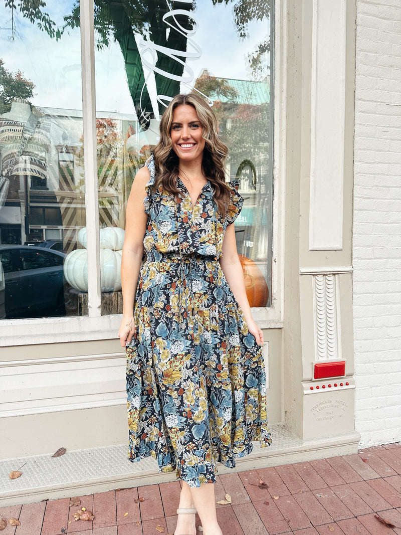Rachel Tie Waist Midi Dress