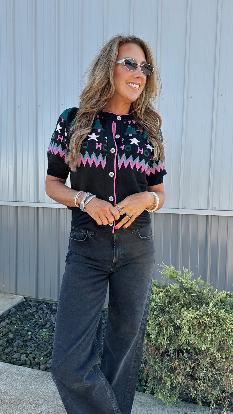 HO-HO Cardigan in Black