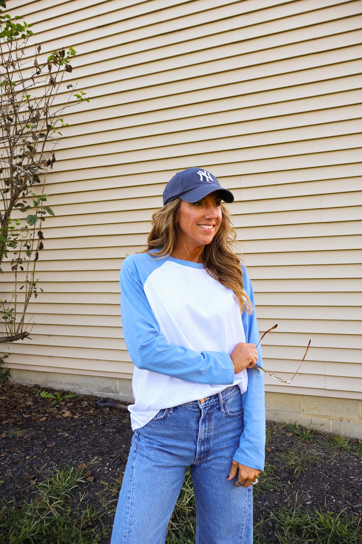 Baseball Tee in Steel Blue