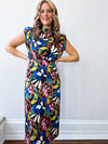 Bold Floral Midi Dress