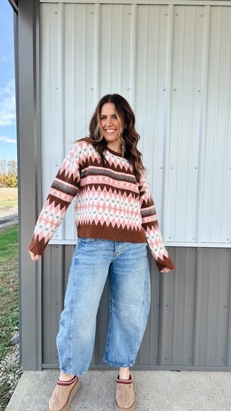 Fair-isle Pullover Sweater