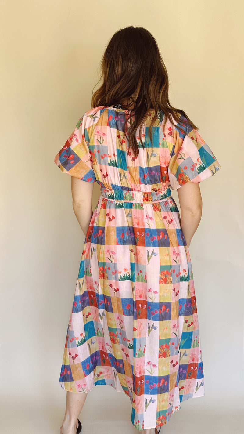 Darling Plaid Midi Dress