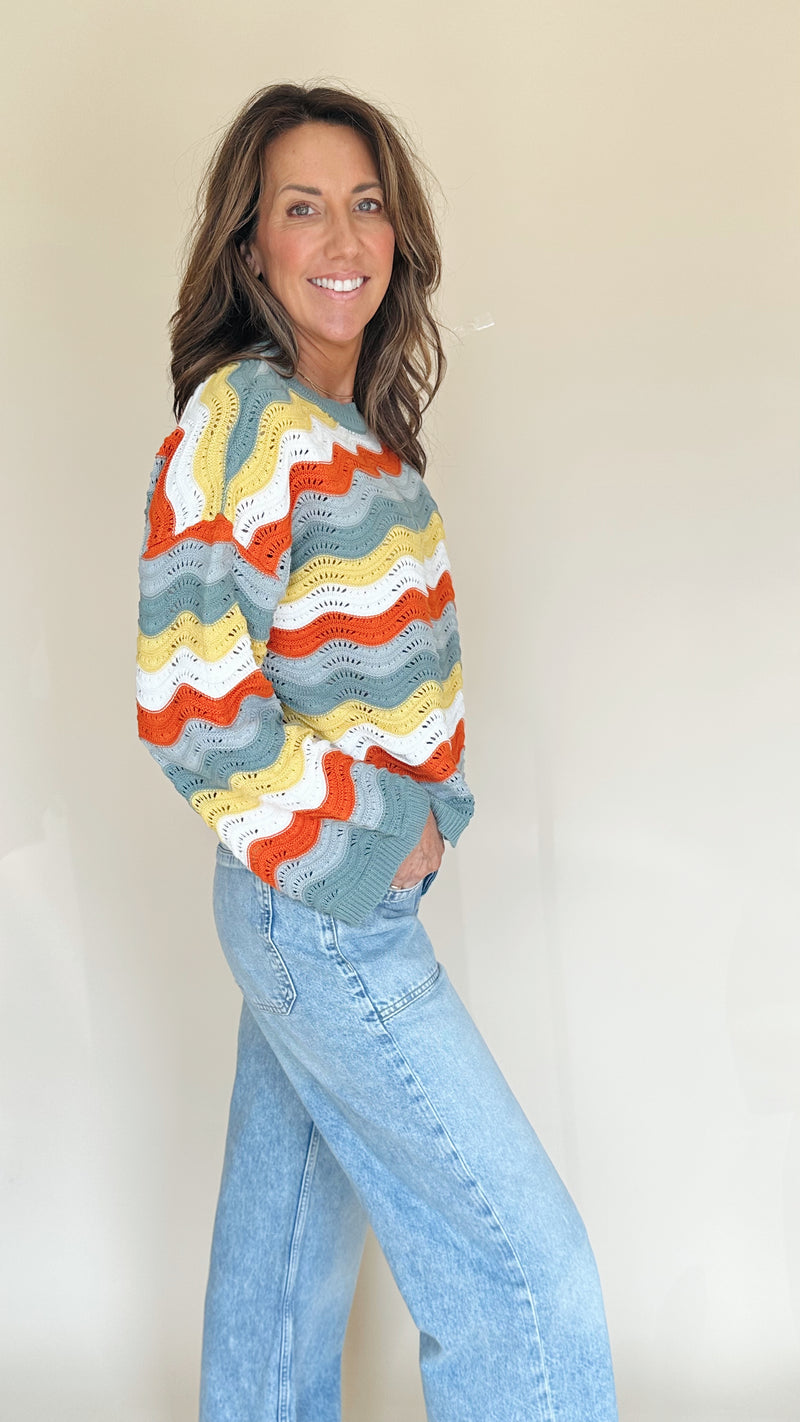 Make Waves Crochet Sweater