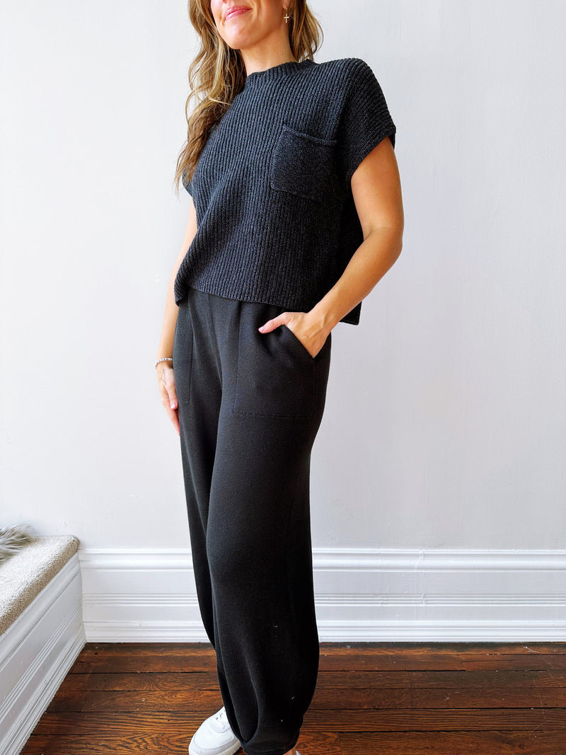 Freya Sweater Set in Black Charcoal