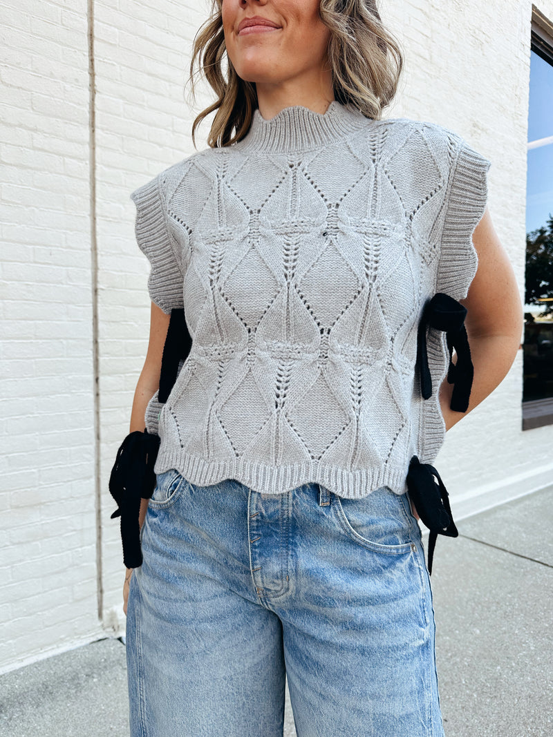 Side Tie Sweater Vest