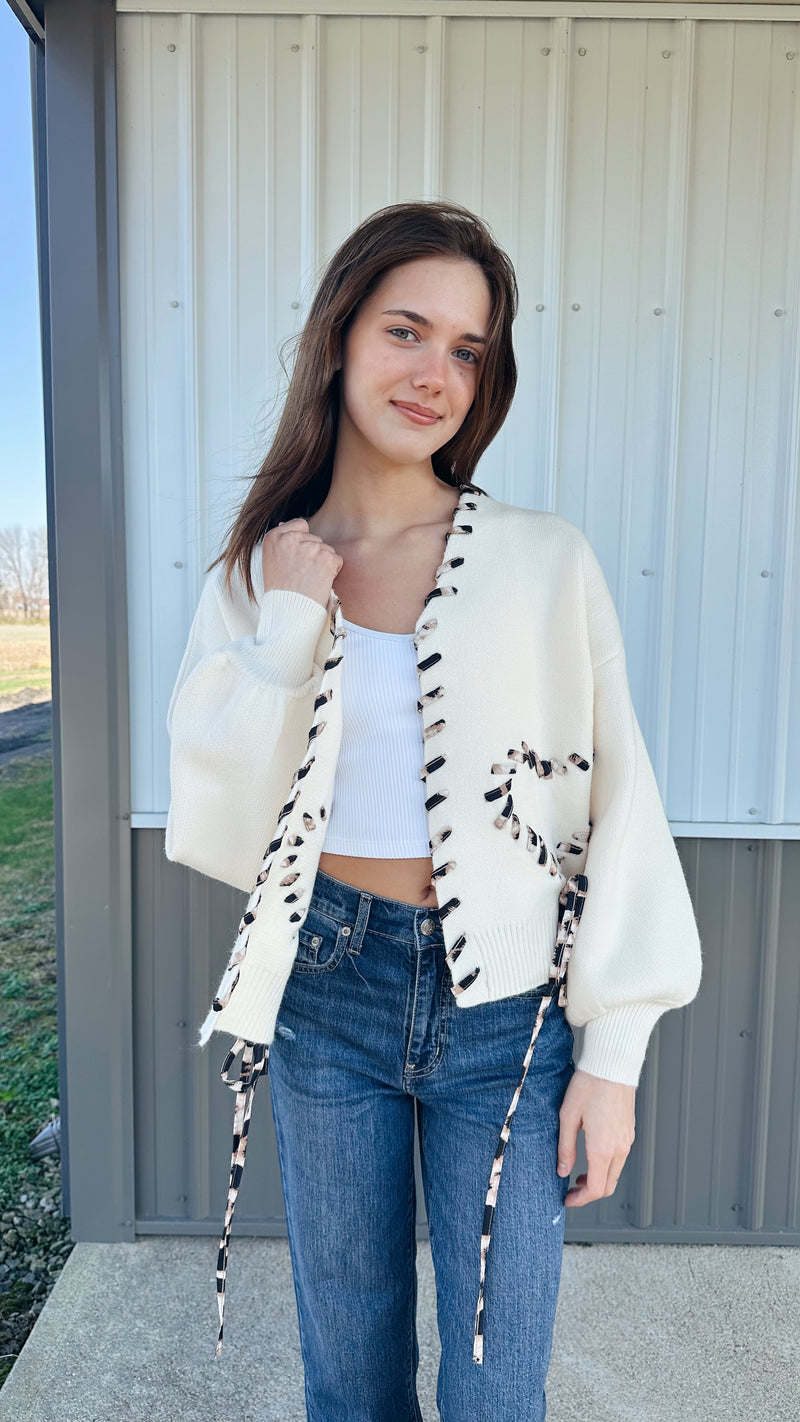 Leopard Laces Cardigan