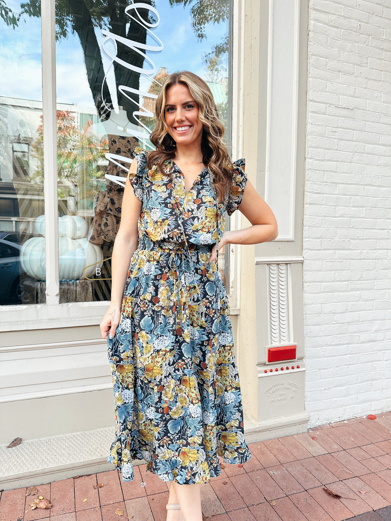 Rachel Tie Waist Midi Dress