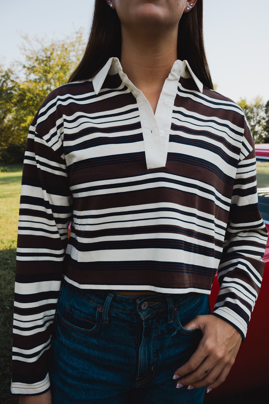 Prepped For Fall Polo Top