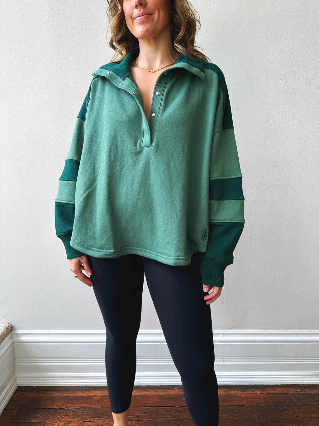 Warm Down Pullover in Smoked Pine