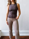 Second Skin Muscle Tank in Dark Brown
