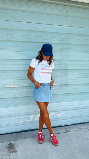Denim Wrap Skort