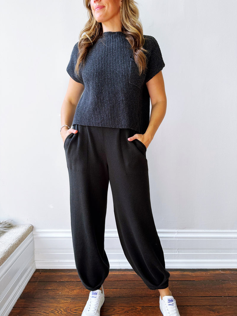 Freya Sweater Set in Black Charcoal