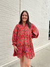 Positano Button Down Swing Dress