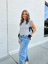 Side Tie Sweater Vest