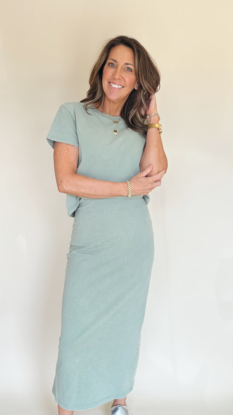 {Z Supply} Gail Midi Skirt in Avocado