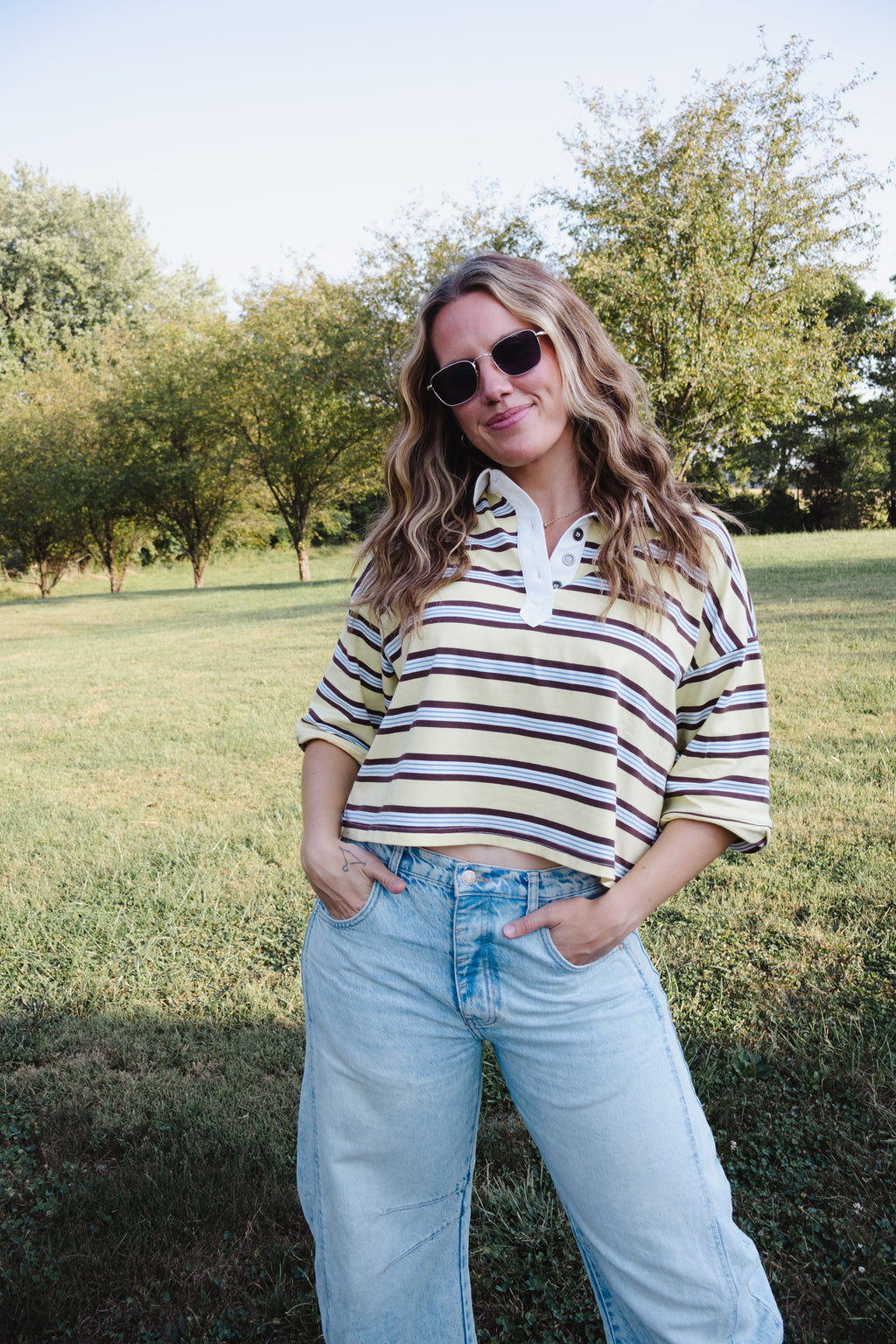 Sunshine Short Sleeve Polo Top