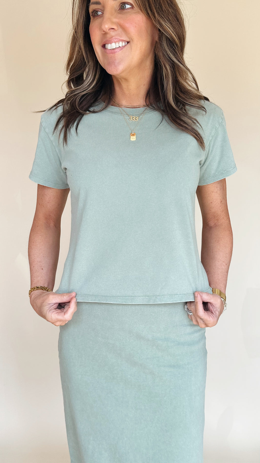 {Z Supply} Go To Washed Tee in Avocado