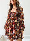 Midnight Bloom Babydoll Dress