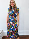 Bold Floral Midi Dress