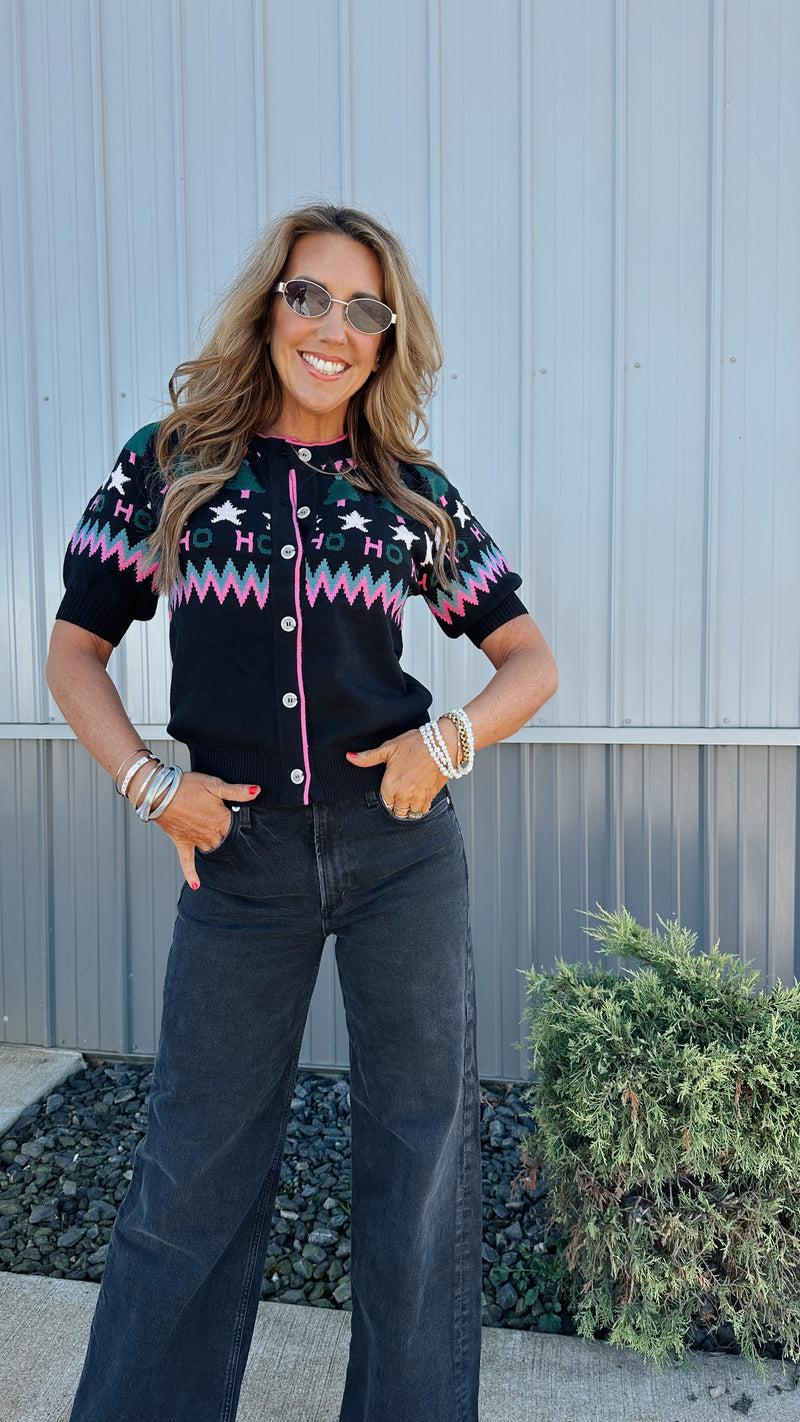 HO-HO Cardigan in Black