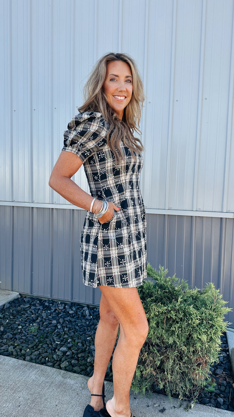 Holiday Plaid Mini Dress