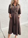 Washed Umber Shirtdress