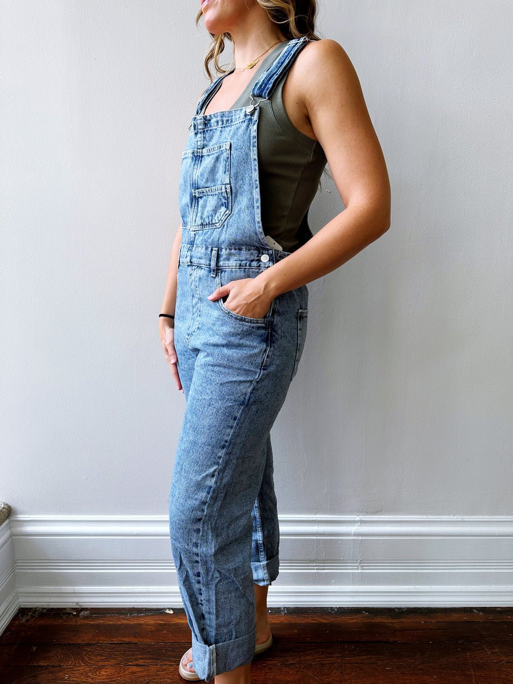 Ziggy Overall in Powder Blue