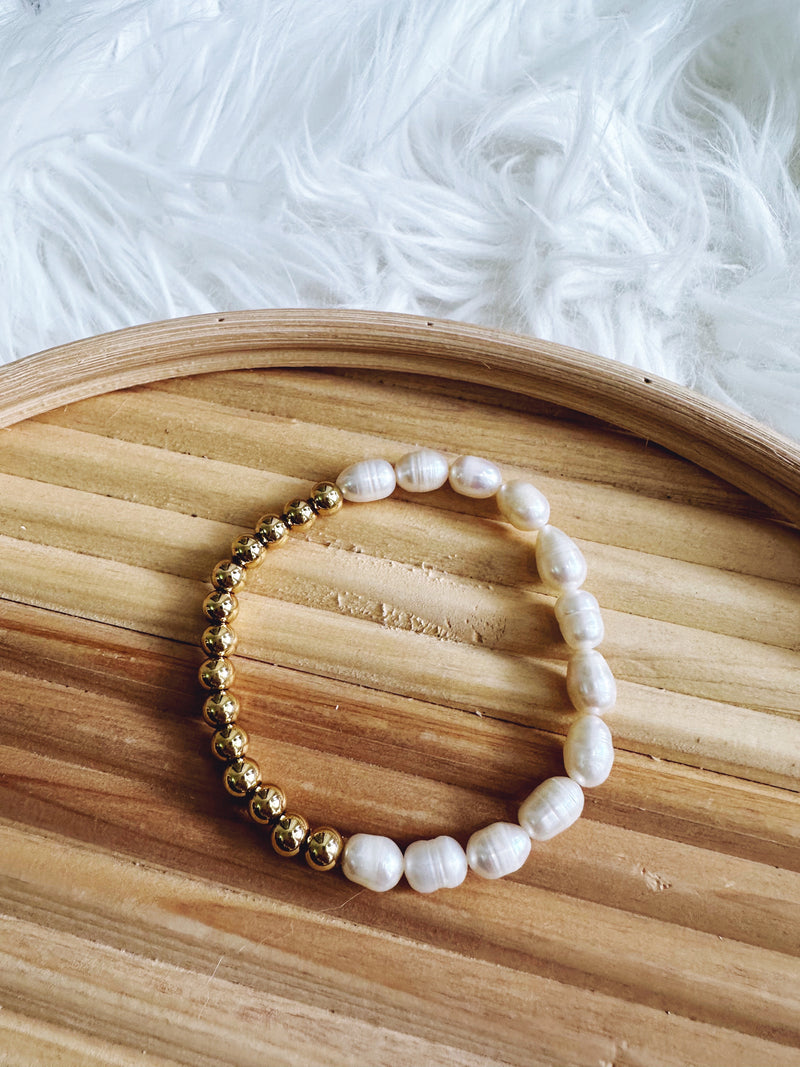 Nora Gold Beaded Bracelet