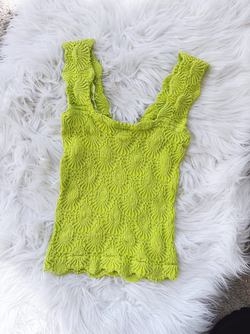 Love Letter Cami in Bright Green