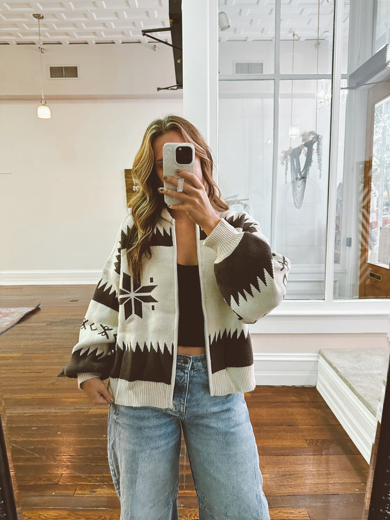 Fireside Zip Up Cardigan
