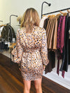 Golden Panther Wrap Dress