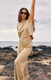 Scout Jersey Flare Pant in Rattan