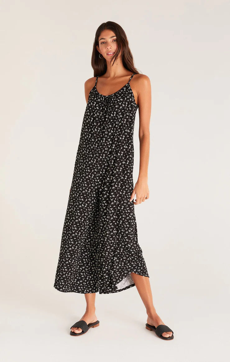 Ditsy Flared Jumpsuit