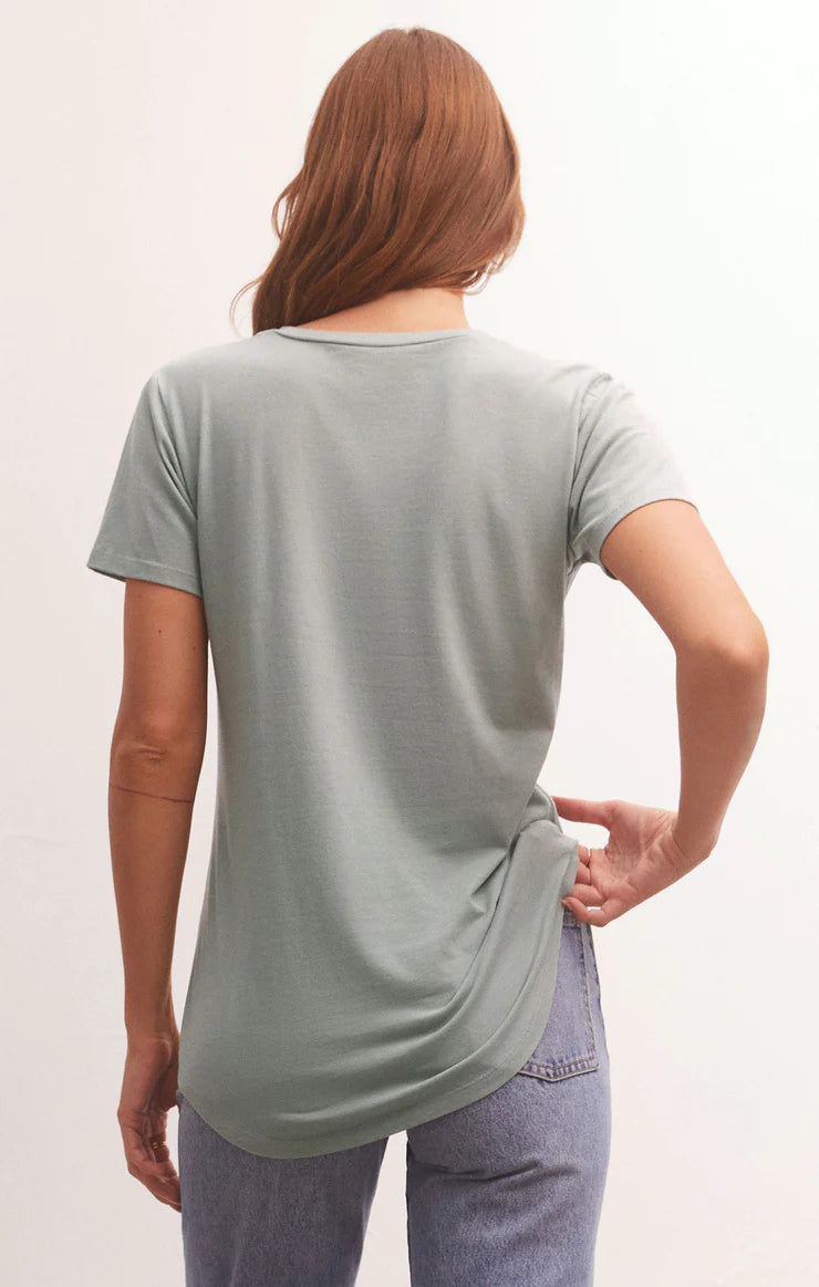 Pocket Tee in Worn Jade