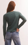 Modern Slub Long Sleeve Tee in Calypso Green