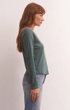 Modern Slub Long Sleeve Tee in Calypso Green