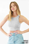 Vintage Chevron Highneck Crop