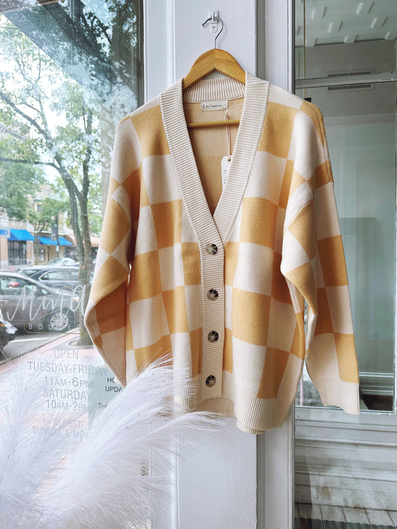 Check Me Out Cardigan in Banana
