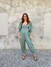 Lotta Love Romper in Washed Army