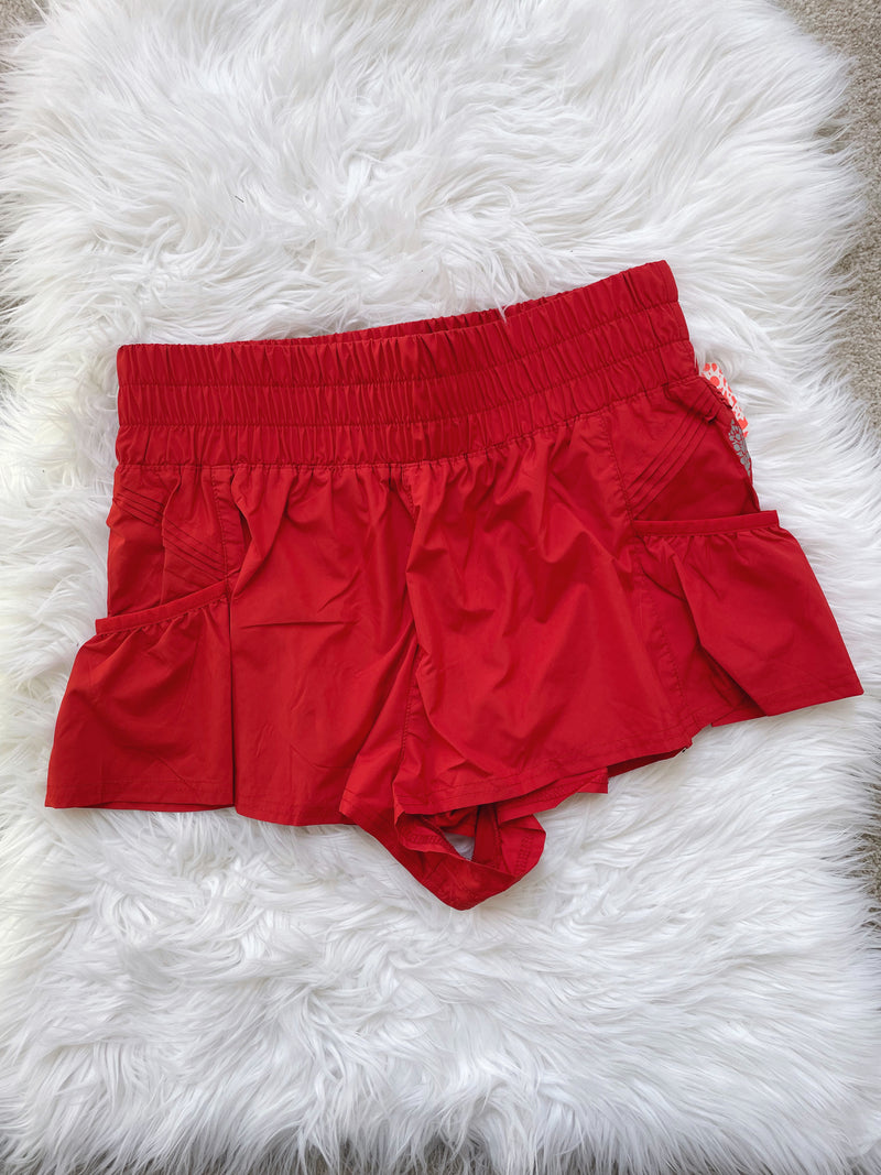 Get Your Flirt on Short in Maraschino Red